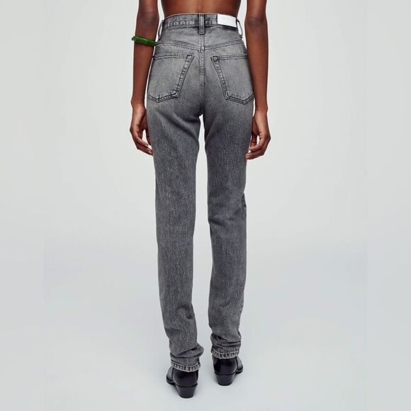NWT RE/DONE Super High Drainpipe Midnight Ash Denim Jeans Size 24 - Picture 6 of 12
